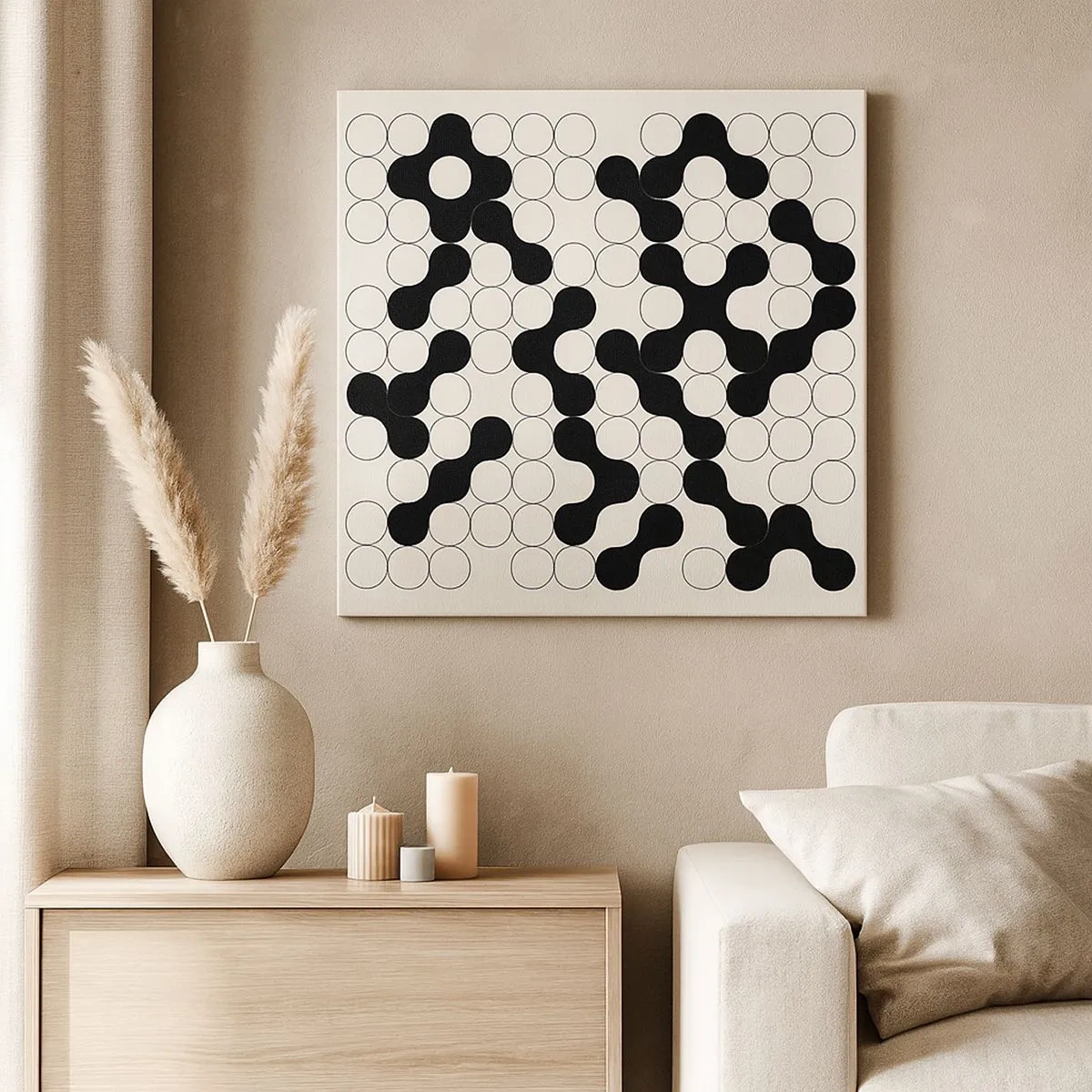 Lærredstryk - Billede på lærred - Kinesisk spil - variation - 30x30 cm