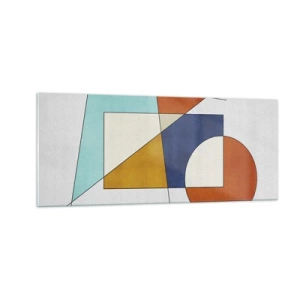 Billede på glas - Abstraktion: modernistisk leg - 100x40 cm