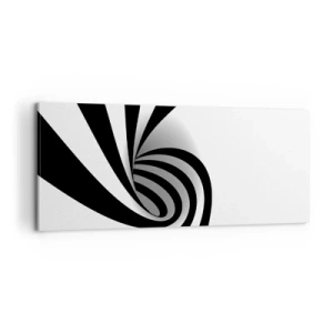 Lærredstryk - Billede på lærred - Og alligevel snurrer den - 100x40 cm