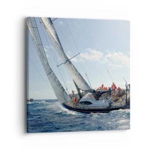 Lærredstryk - Billede på lærred - Må den bedste vinde - 40x40 cm