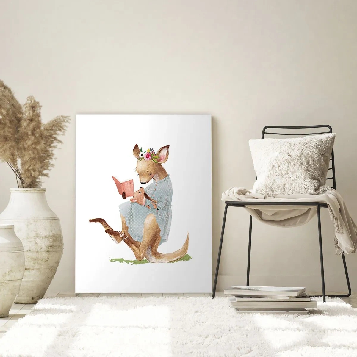 Billede på glas - Læs for mig, mor - 70x100 cm