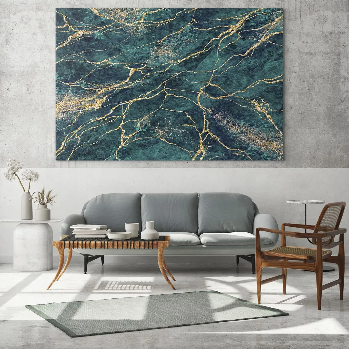 Billede på glas - Guldåre - 100x40 cm