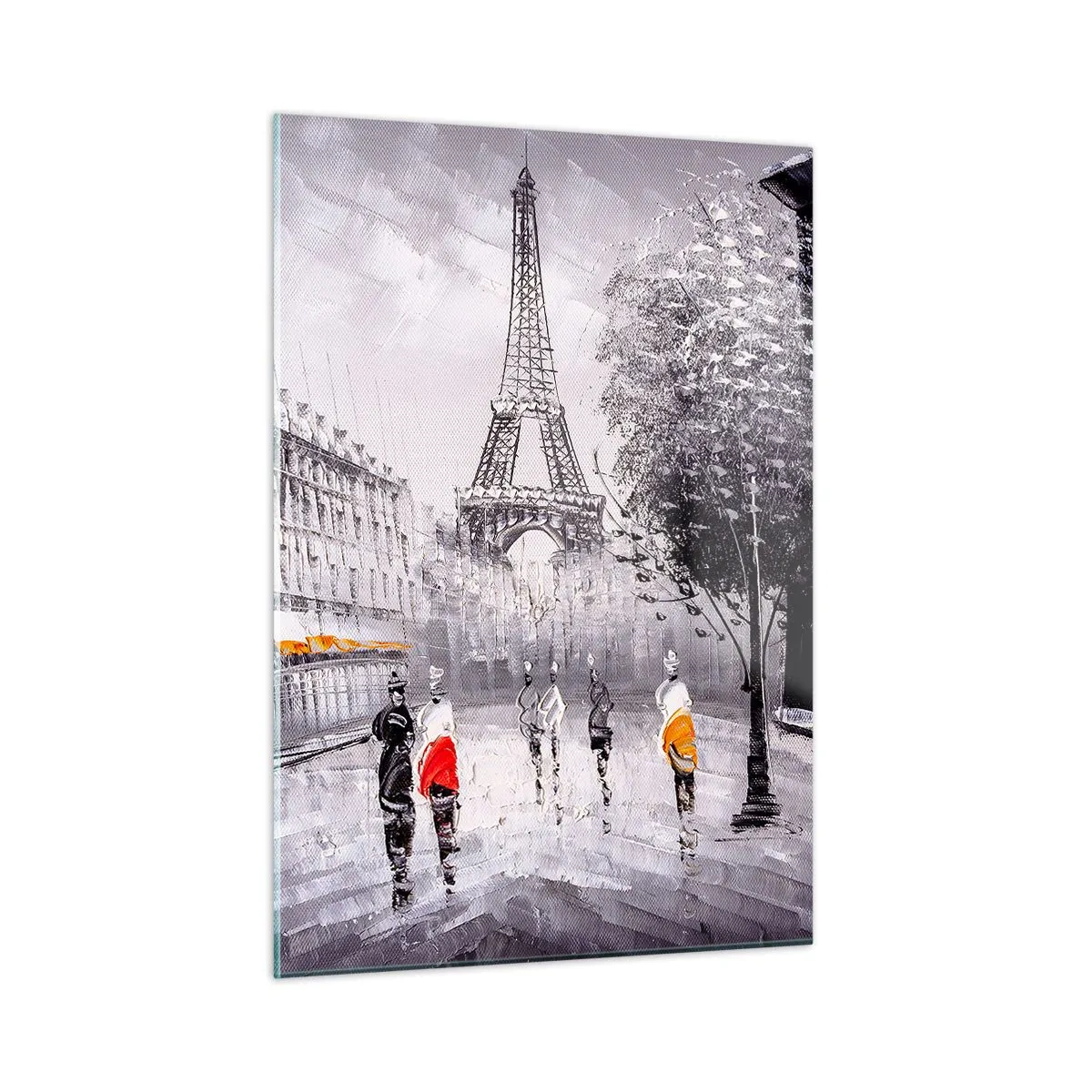 Billede på glas - En parisisk spadseretur - 50x70 cm