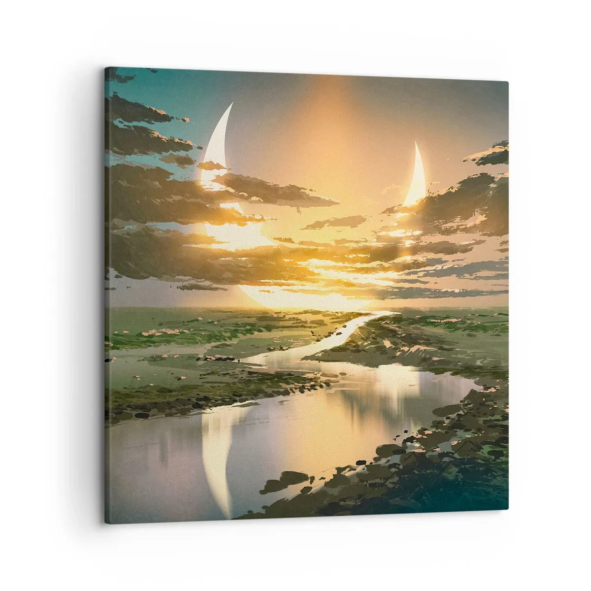 Lærredstryk - Billede på lærred - Et eller andet sted i en galakse langt, langt væk - 50x50 cm