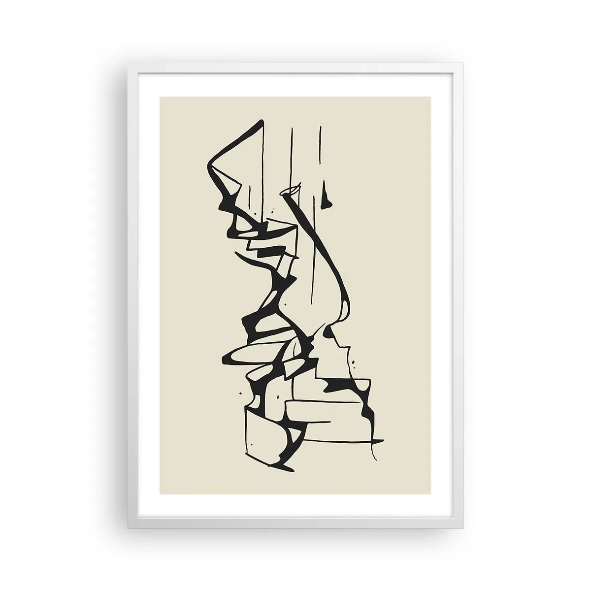 Plakat i hvid ramme - Måske et landskab - 50x70 cm