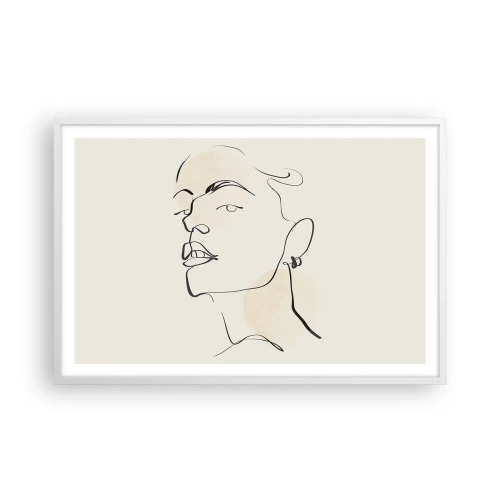 Plakat i hvid ramme - Et stolt blik - 91x61 cm