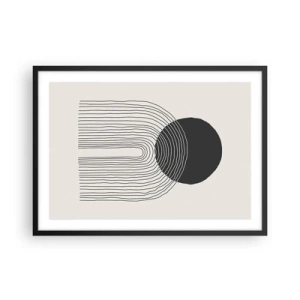Plakat i sort ramme - Rystende og selvsikker - 70x50 cm