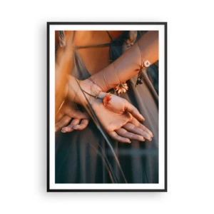 Plakat i sort ramme - Forbundet med naturen - 70x100 cm