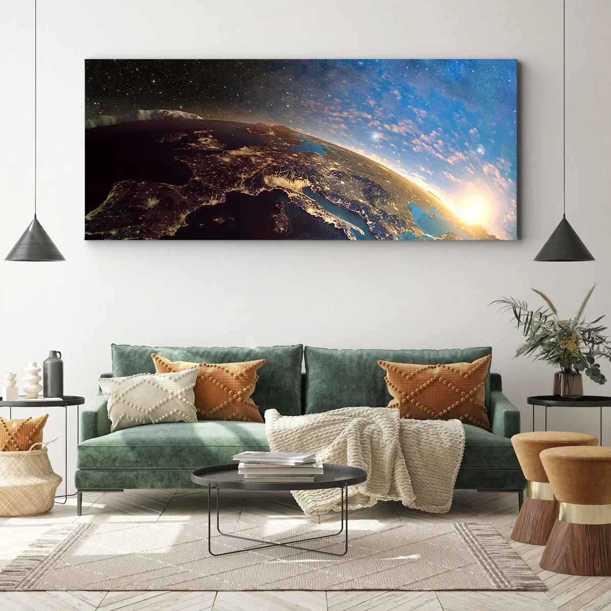 Lærredstryk - Billede på lærred - Lad os se på hinanden på afstand - 100x40 cm