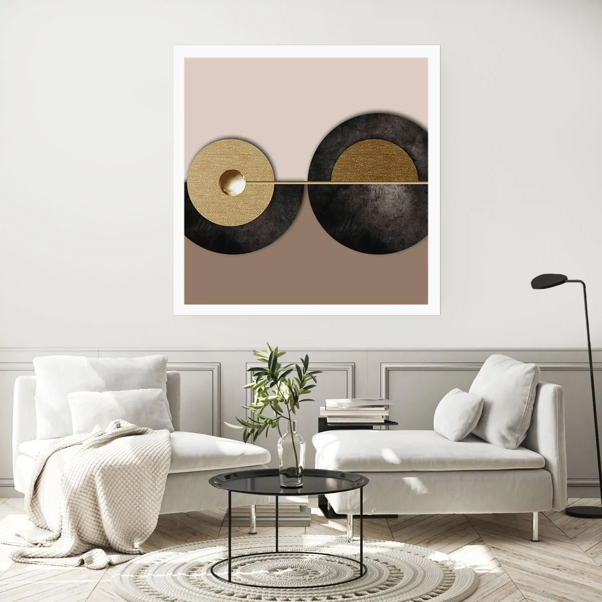 Plakat - Variationer omkring en cirkel - 60x60 cm