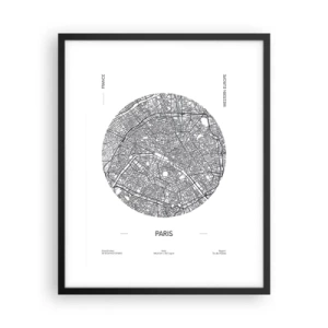 Plakat i sort ramme - Paris' anatomi - 40x50 cm