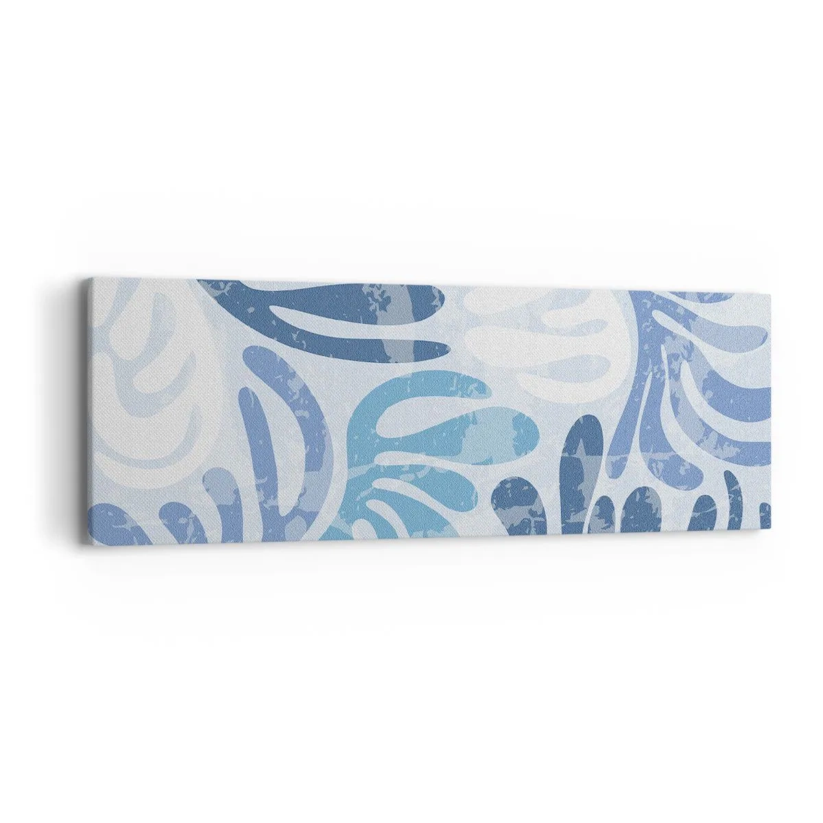 Lærredstryk - Billede på lærred - Blå bregner - 90x30 cm