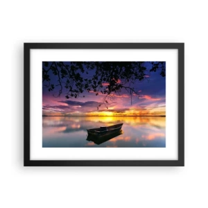 Plakat i sort ramme - "Det ser ud til, at du hænger midt på himlen..." - 40x30 cm