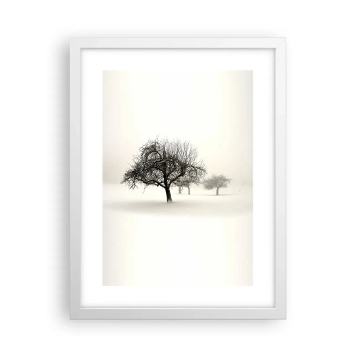 Plakat i hvid ramme - Vintersøvn - 30x40 cm