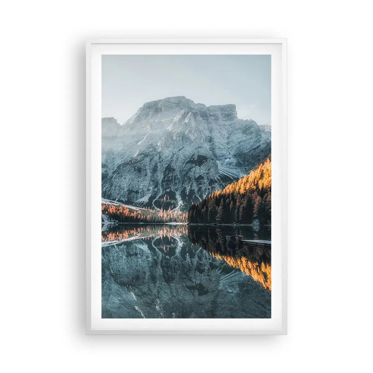 Plakat i hvid ramme - Spejllandskab - 61x91 cm