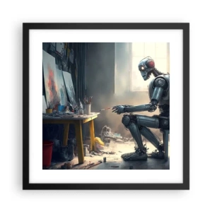 Plakat i sort ramme - Den skabende handling - 40x40 cm