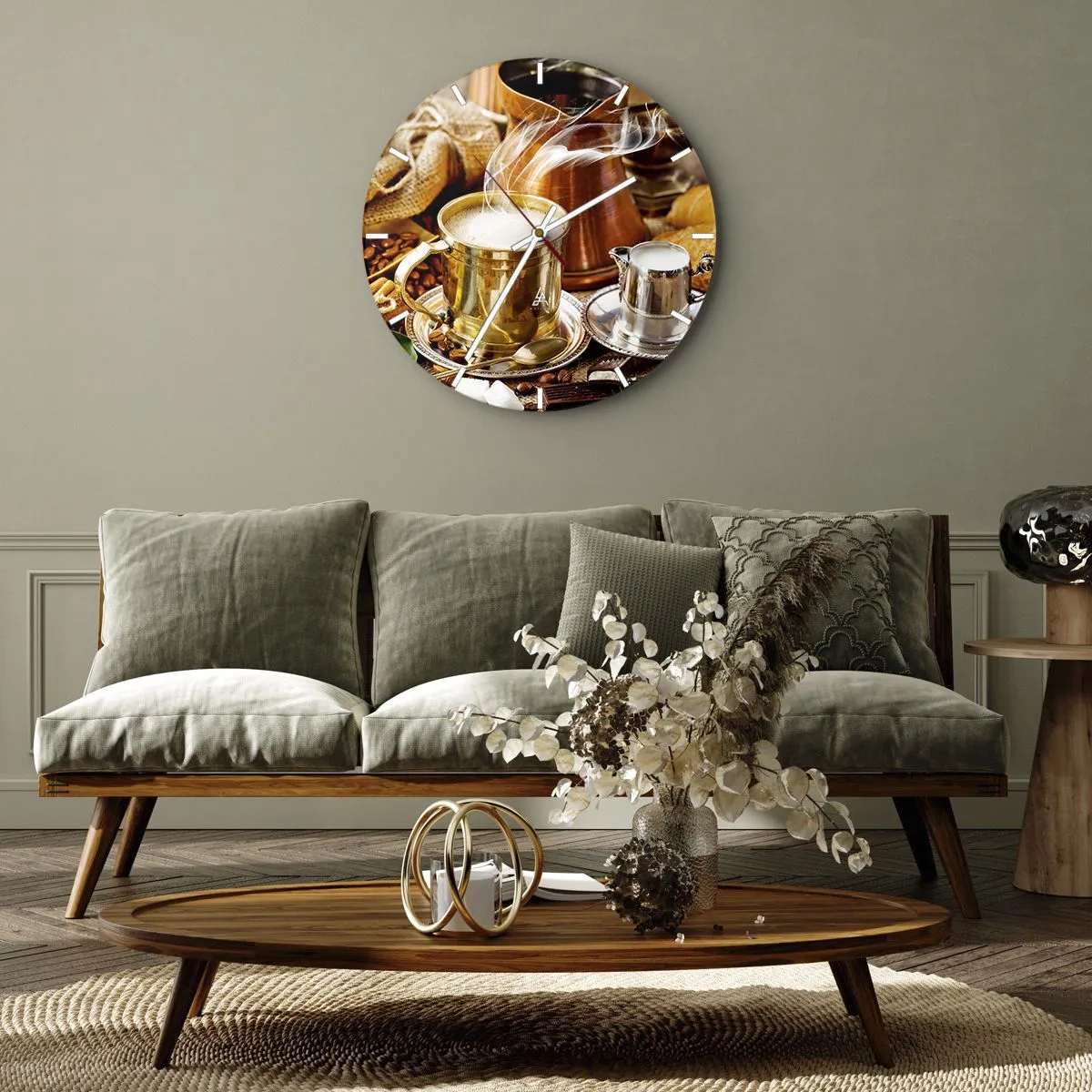 Vægur, Uret - Hav en dejlig dag! - 40x40 cm