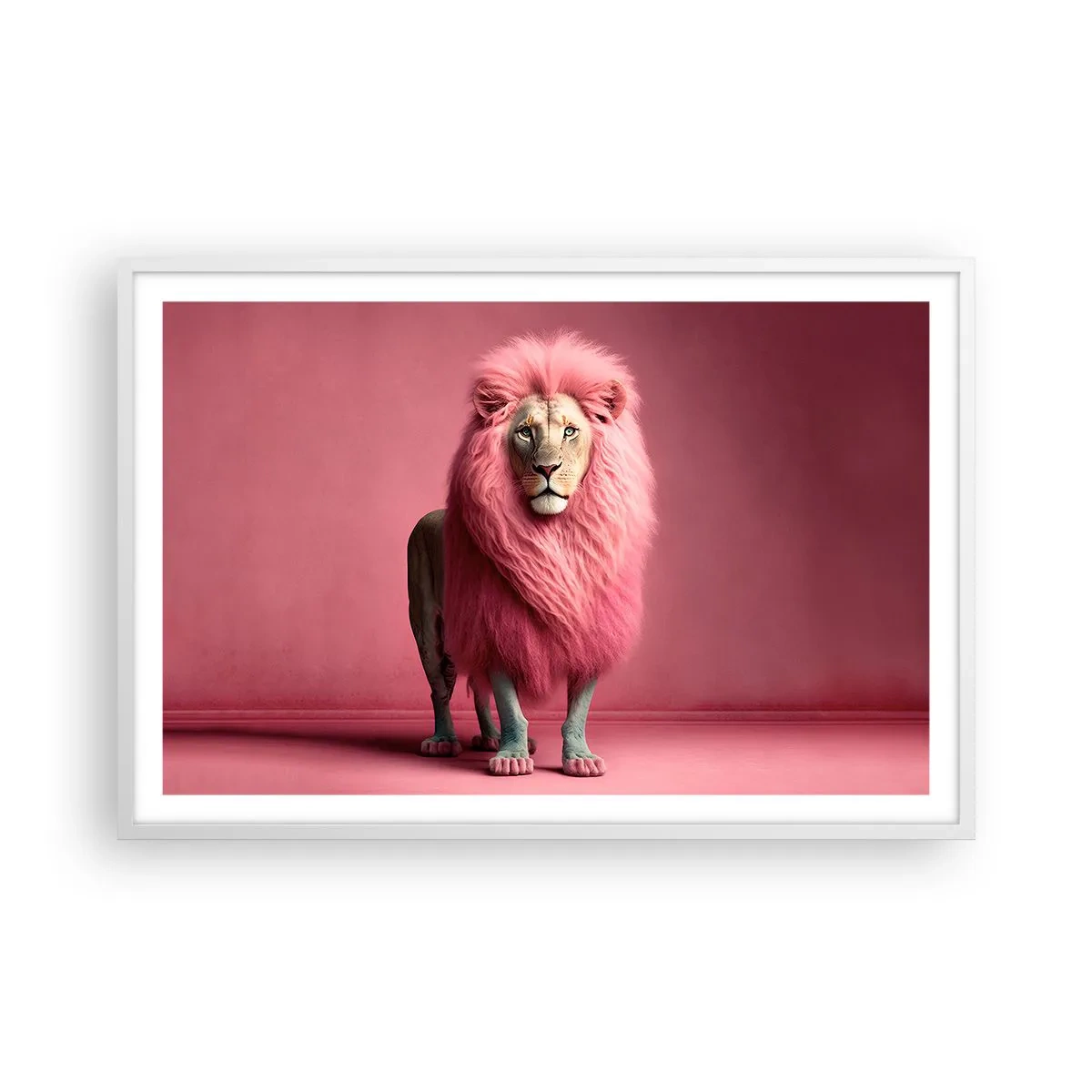 Plakat i hvid ramme - Og du er ikke længere bange - 91x61 cm