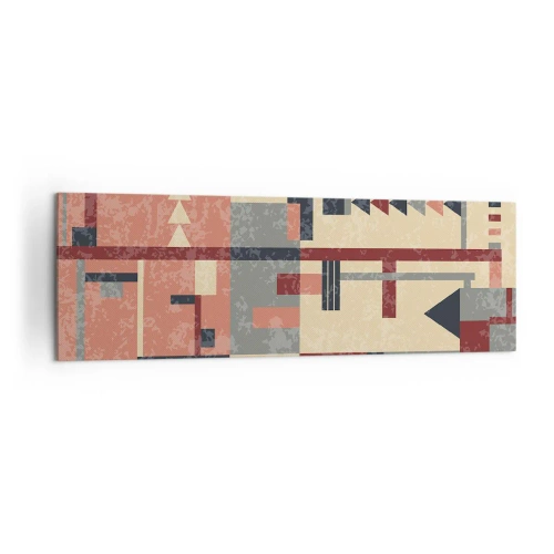 Lærredstryk - Billede på lærred - Kombination af vertikaler og niveauer - 160x50 cm