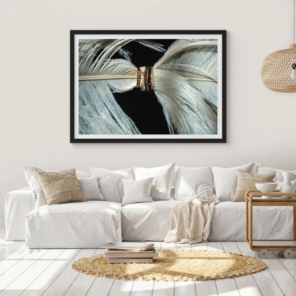 Plakat i sort ramme - ...og jeg vil ikke forlade dig... - 40x30 cm