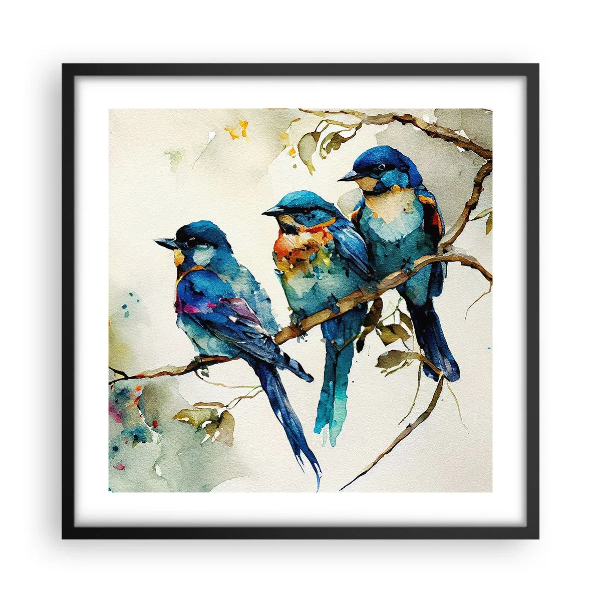 Plakat i sort ramme - Er han fornærmet? - 50x50 cm