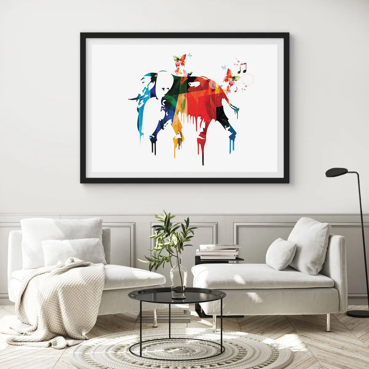 Plakat i sort ramme - Alle kan danse - 100x70 cm