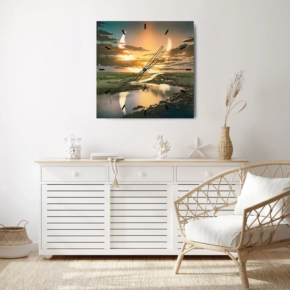 Vægur, Uret - Et eller andet sted i en galakse langt, langt væk - 40x40 cm