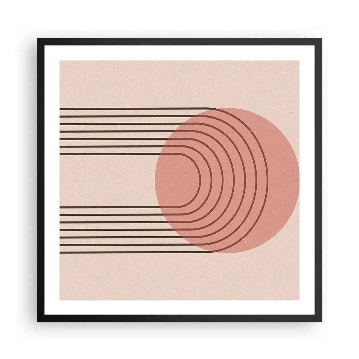 Plakat i sort ramme - Uimodståelig tiltrækningskraft - 60x60 cm