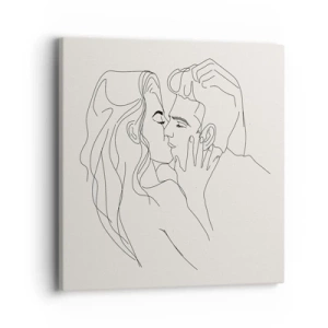 Lærredstryk - Billede på lærred - Forviklet i følelser - 40x40 cm