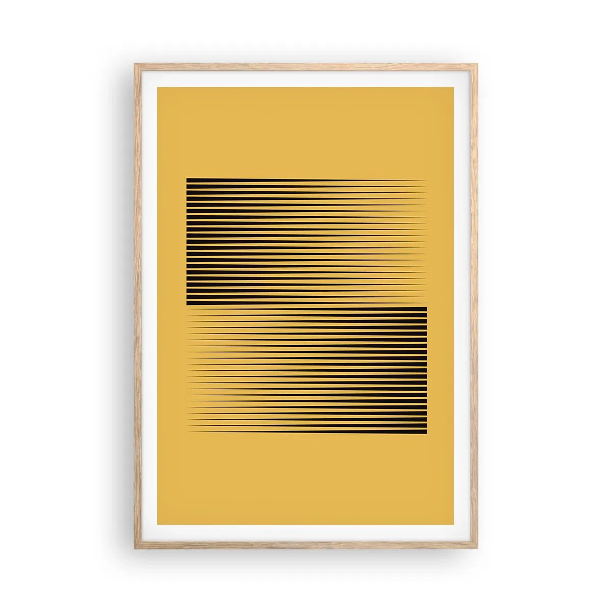 Plakat i ramme af lyst egetræ - Modsætningernes kvadrat - 70x100 cm