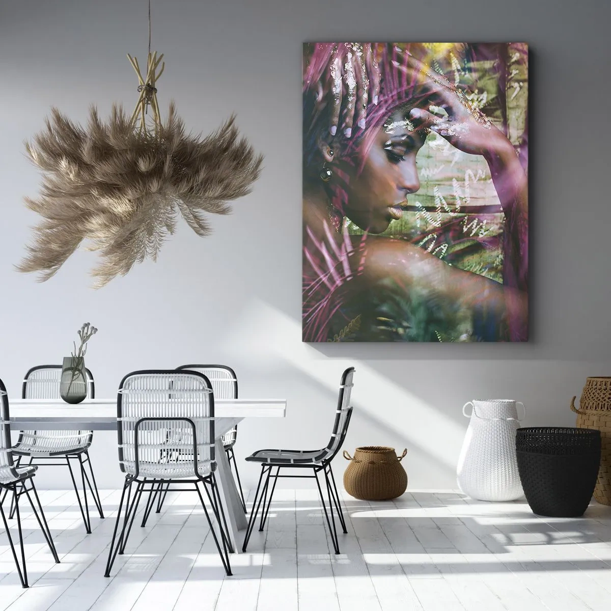 Lærredstryk - Billede på lærred - Moder Natur i junglen - 70x100 cm