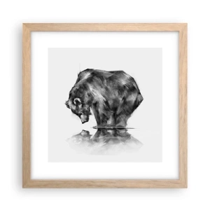 Plakat i ramme af lyst egetræ - Dejligt at se nogen tæt på - 30x30 cm