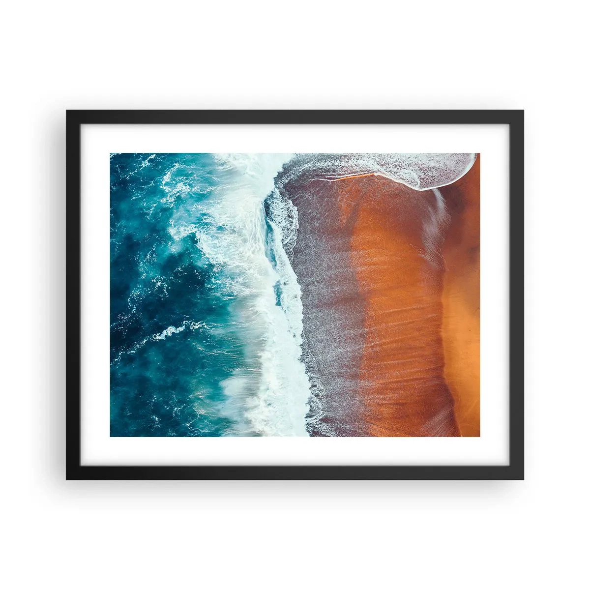 Plakat i sort ramme - Et strejf af havet - 50x40 cm