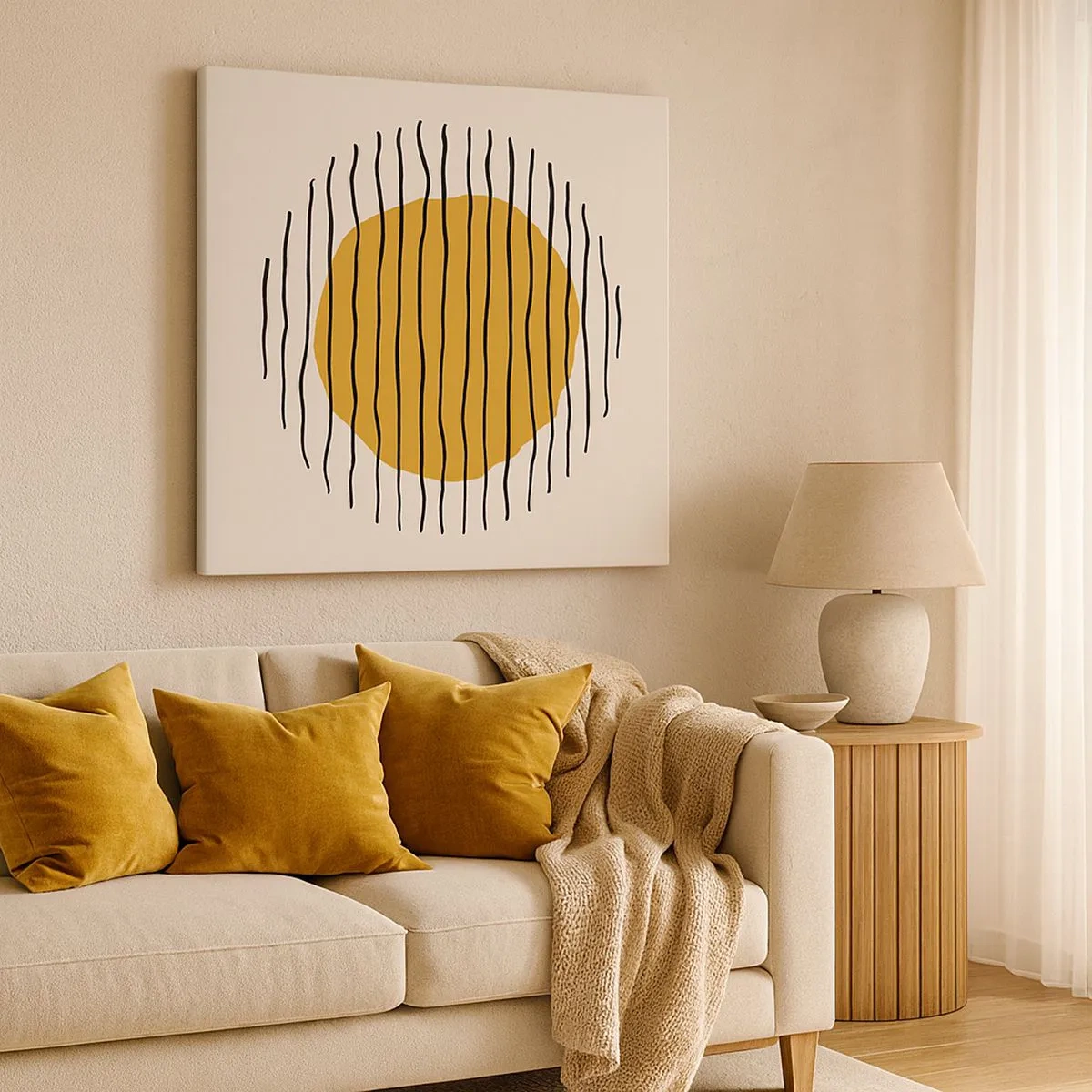 Lærredstryk - Billede på lærred - Abstraktion, der skælver af varme - 30x30 cm