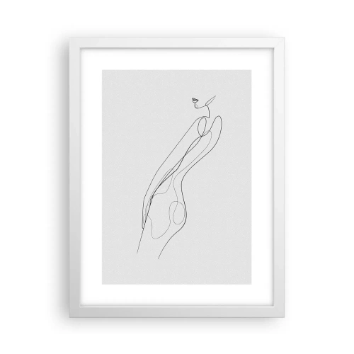 Plakat i hvid ramme - Næppe et løfte - 30x40 cm