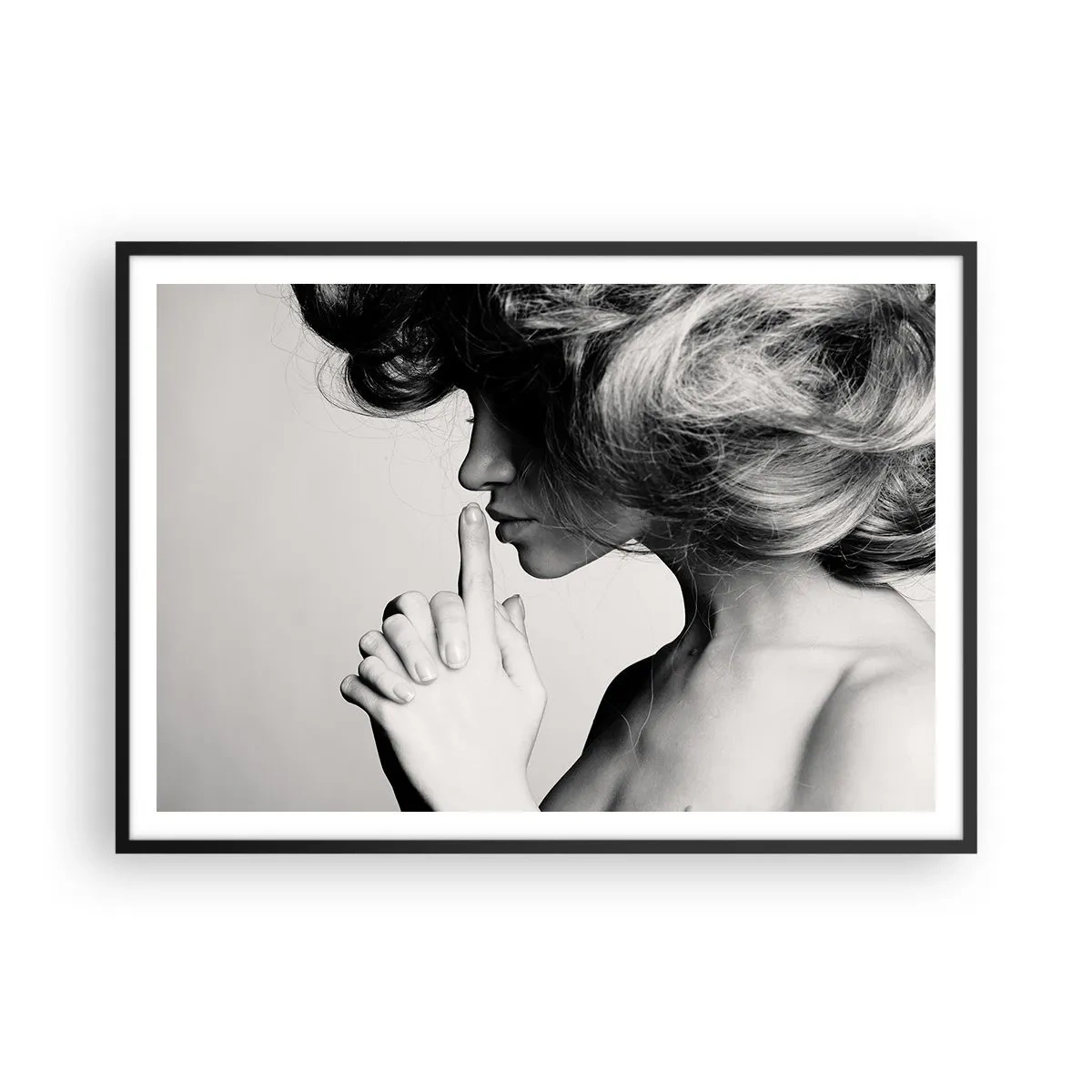 Plakat i sort ramme - Lyt til sig selv - 100x70 cm