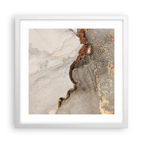 Plakat i hvid ramme - På farvegrænsen - 40x40 cm