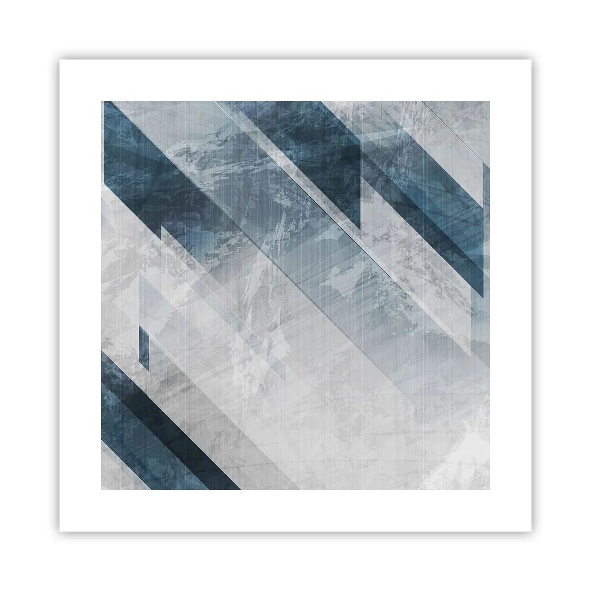 Plakat - Rumlig komposition - bevægelse af gråtoner - 40x40 cm