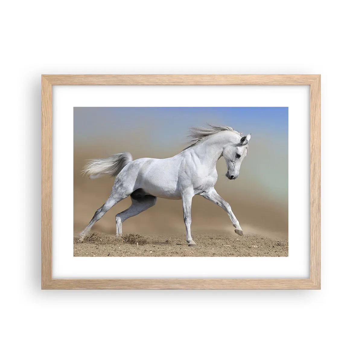 Plakat i ramme af lyst egetræ - Den smukkeste arabiske fortælling - 40x30 cm