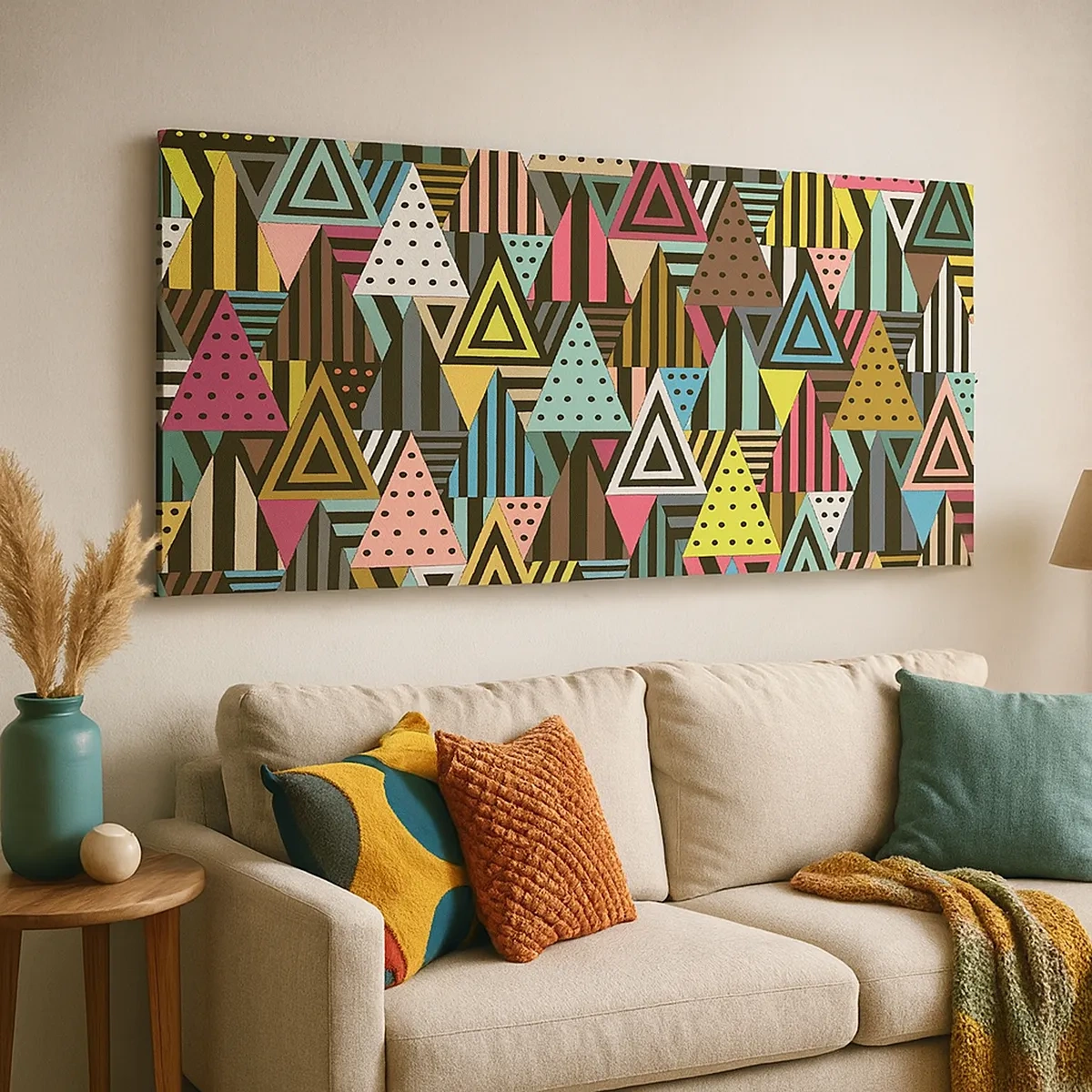 Lærredstryk - Billede på lærred - I takt på tre - 30x30 cm