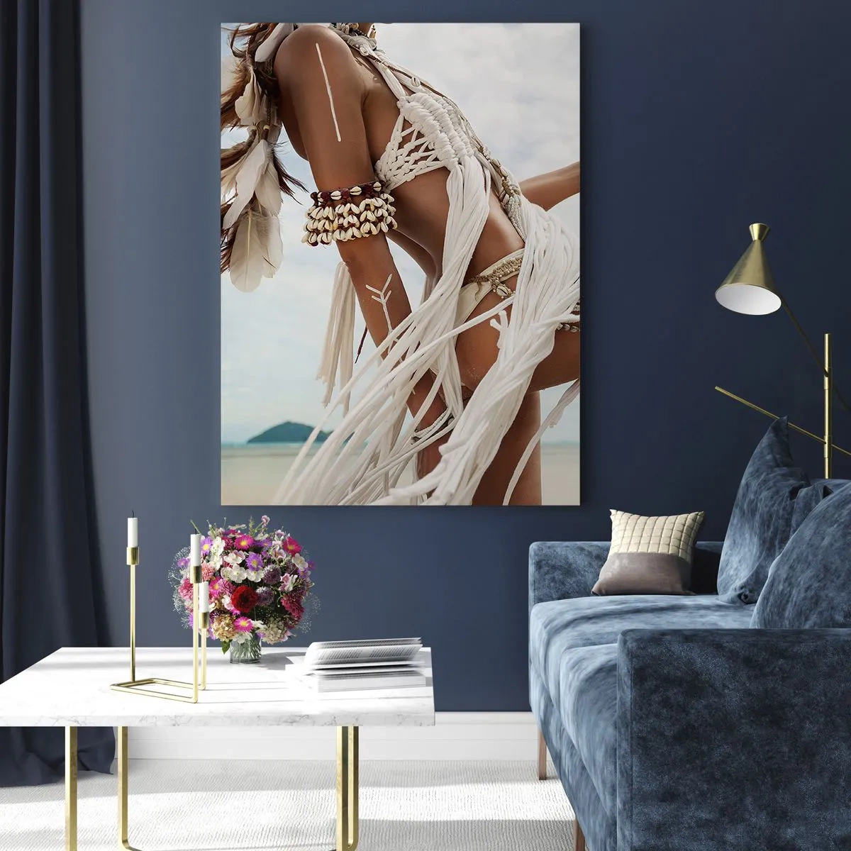 Billede på glas - Præstinde af solen - 80x120 cm