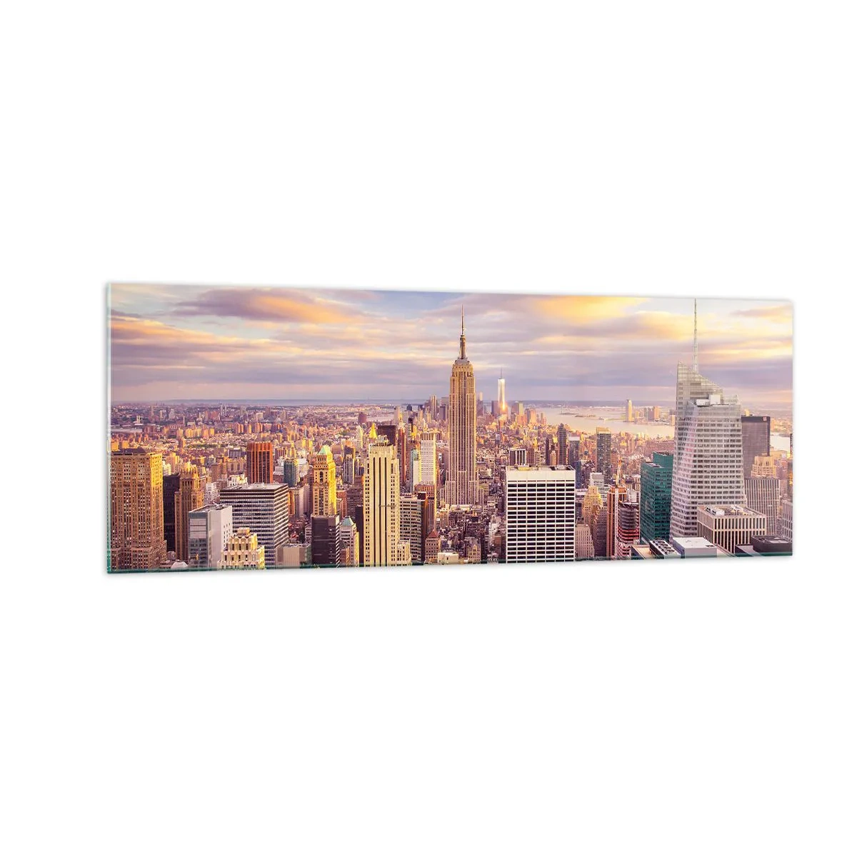 Billede på glas - Ræk ud efter skyerne selv - 140x50 cm