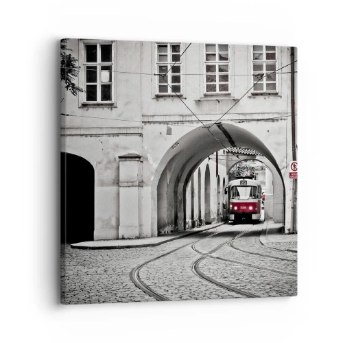 Lærredstryk - Billede på lærred - Gennem byens labyrint - 30x30 cm