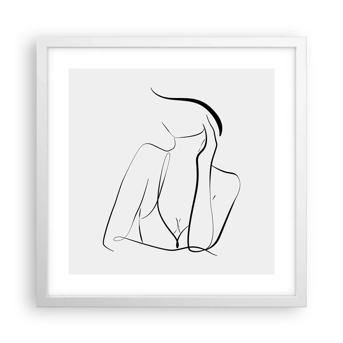 Plakat i hvid ramme - På bølgen af en drøm - 40x40 cm