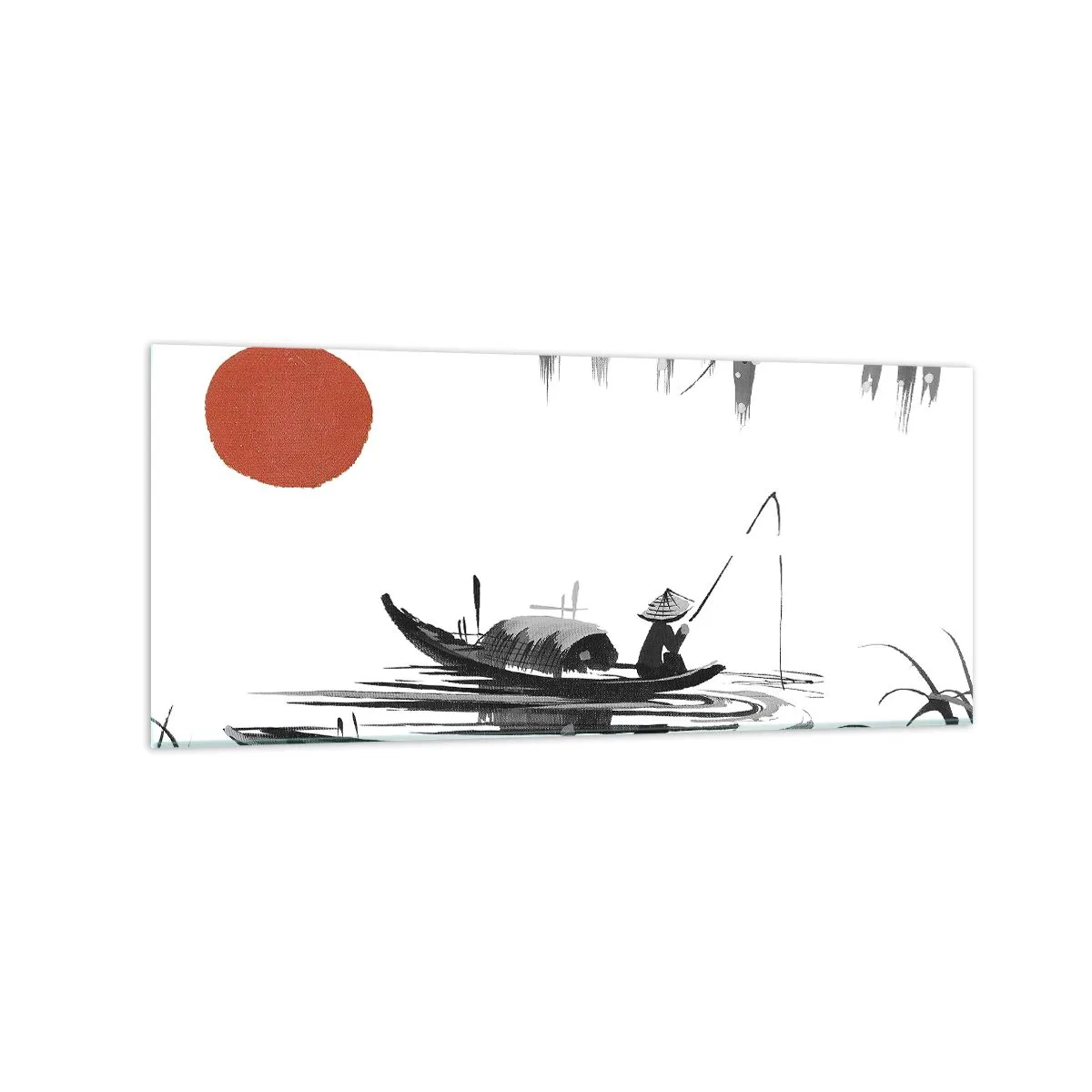 Billede på glas - En asiatisk eftermiddag - 120x50 cm