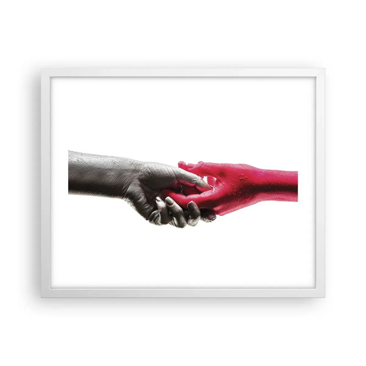 Plakat i hvid ramme - Sammen, om end forskellige - 50x40 cm