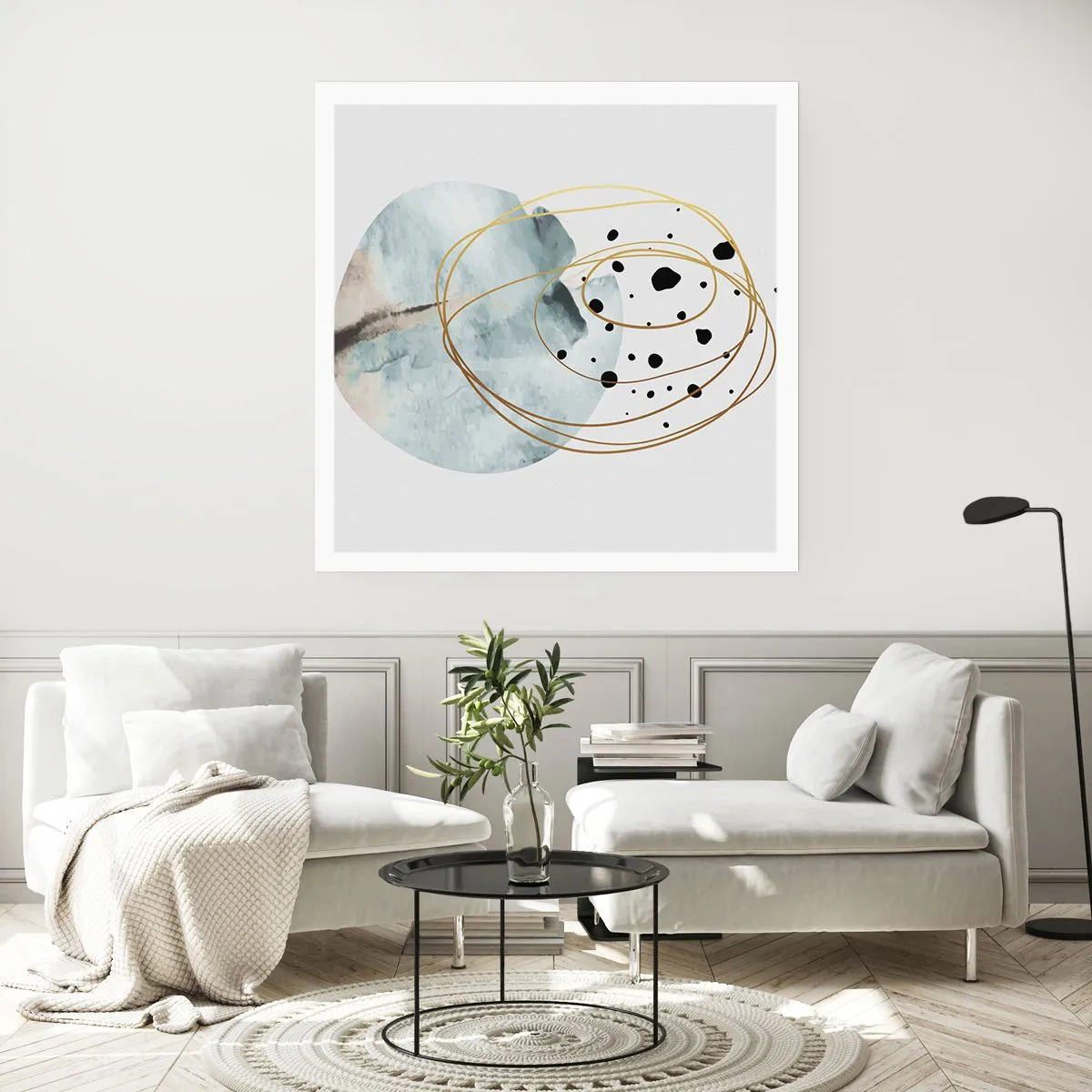 Plakat - I rummets favntag - 50x50 cm