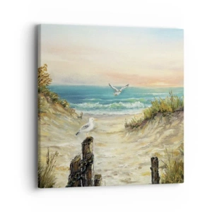 Lærredstryk - Billede på lærred - Vindstille tilbagetog - 40x40 cm