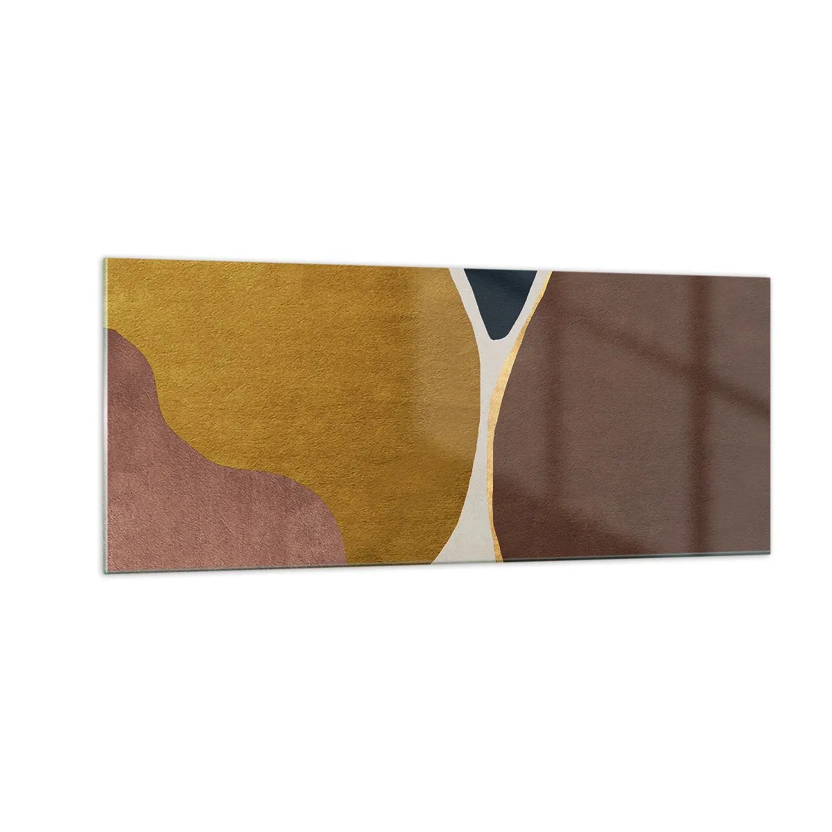 Billede på glas - Abstraktion - et sted i rummet - 100x40 cm