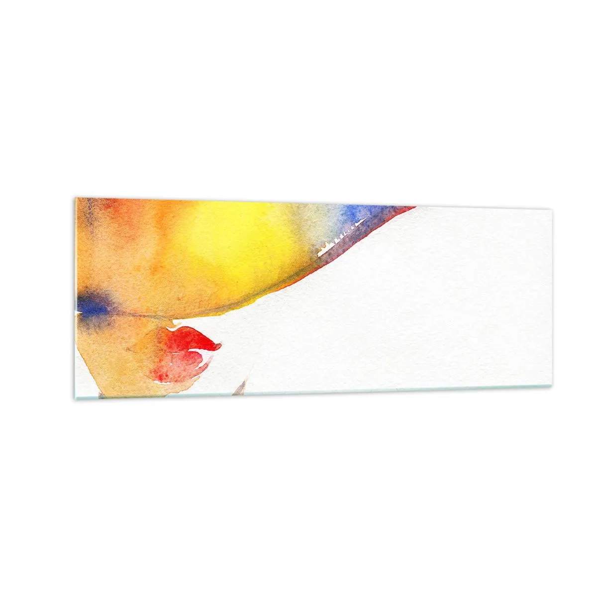 Billede på glas - Portræt af en dame    - 140x50 cm